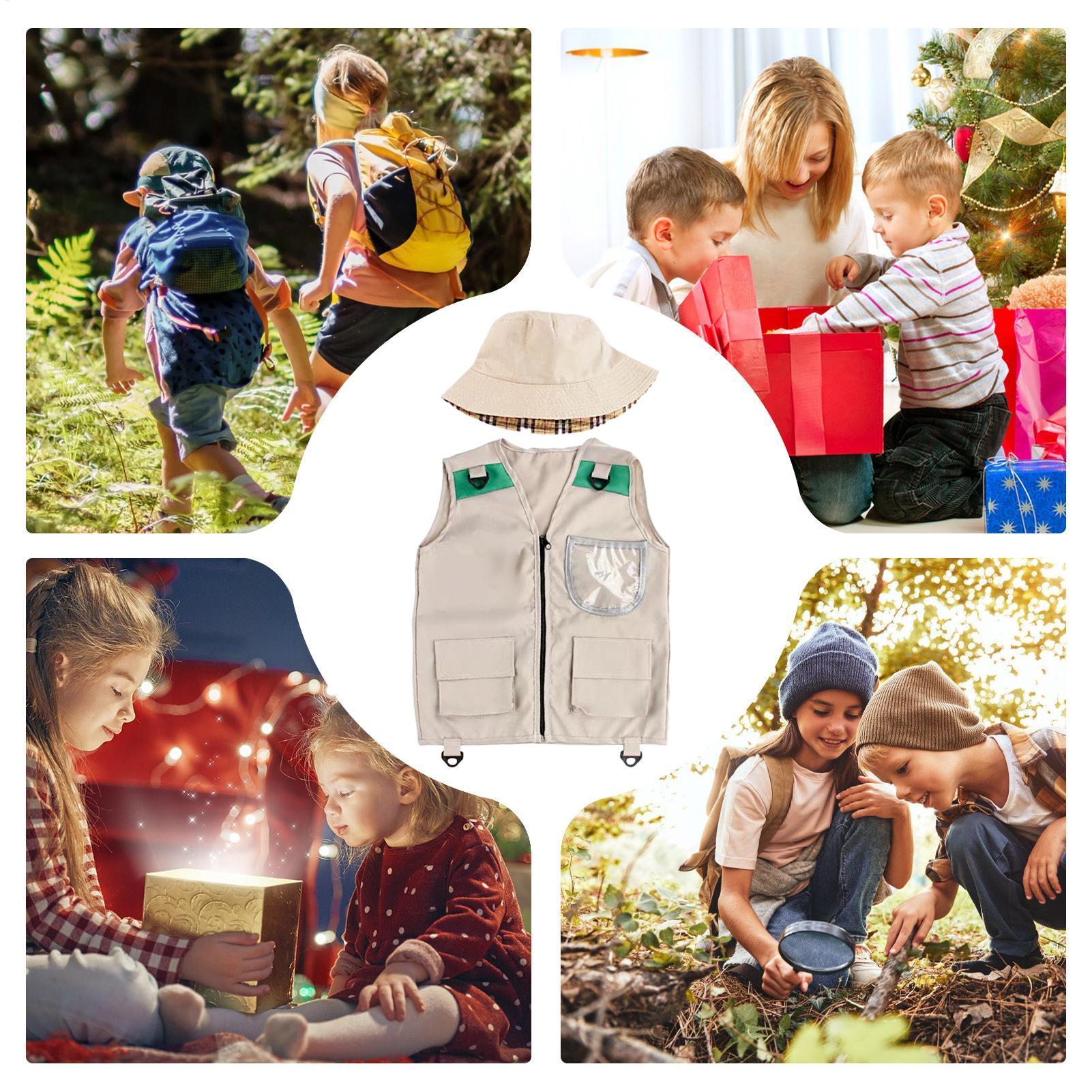 Outdoor Adventure Activities For Kids - Chaleco y Sombrero de Explorador para