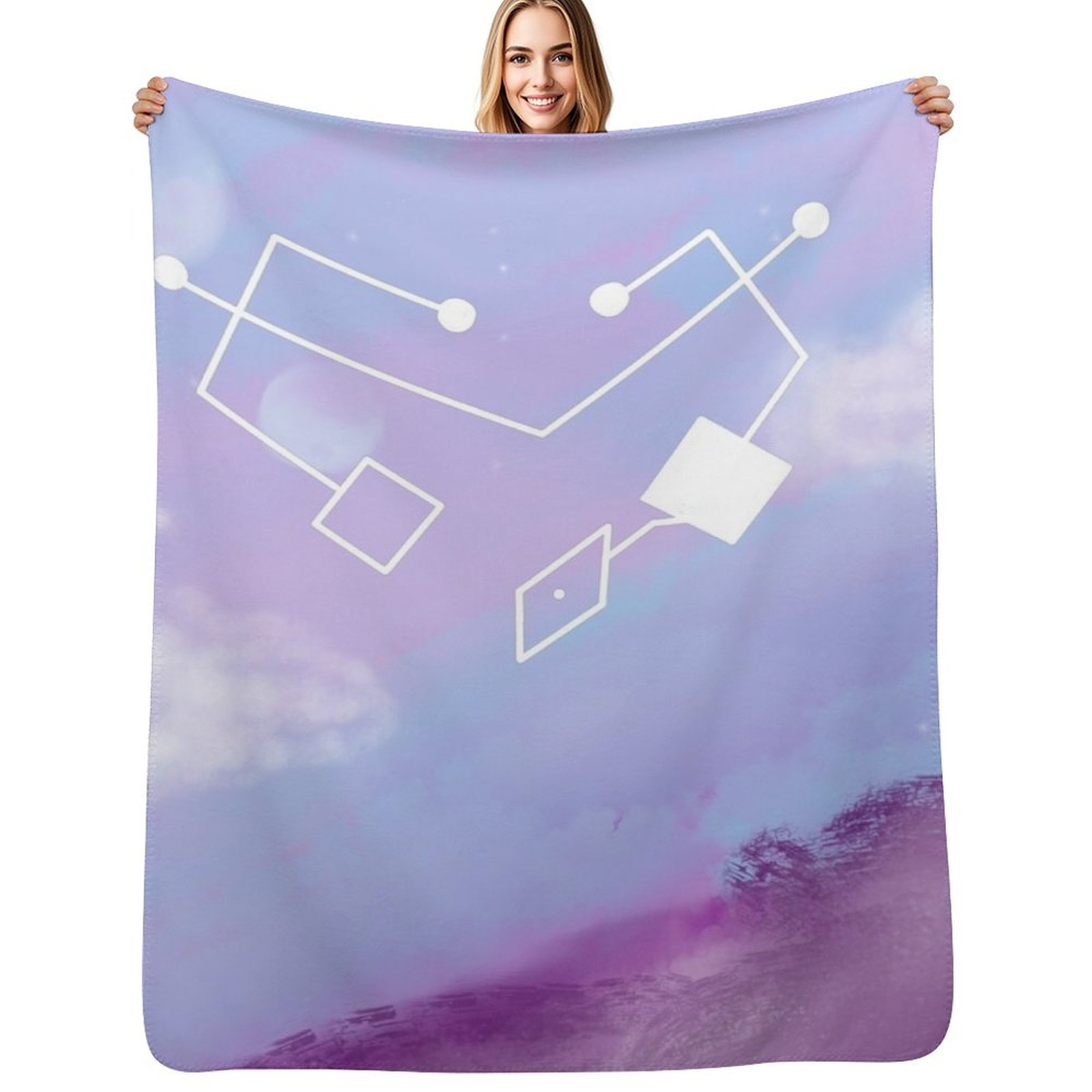 Space Blanket Heavy - Manta decorativa Heart & Space, manta