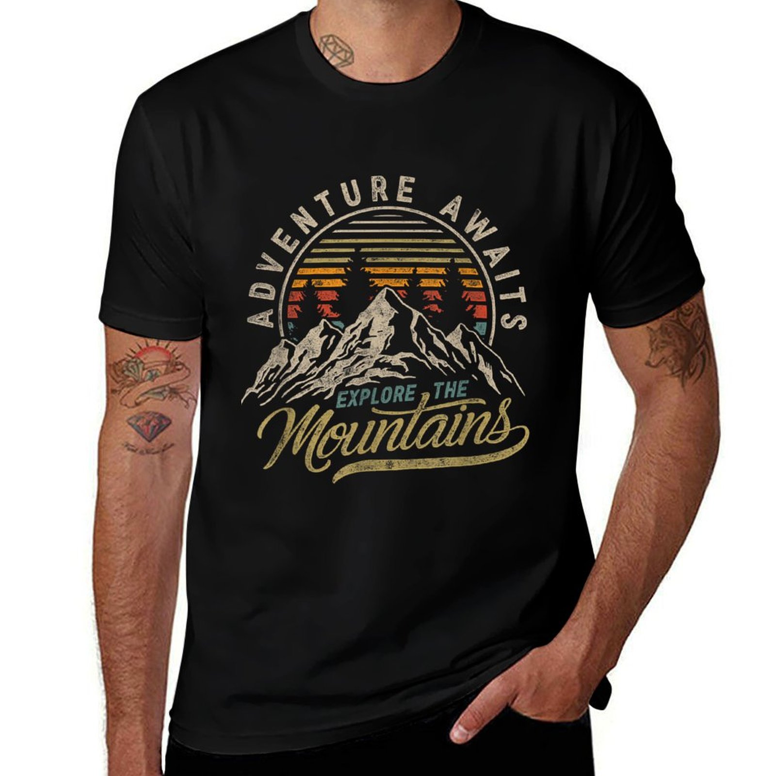 Outdoor Adventure Festival - Camiseta Retro Vintage para Aventuras al