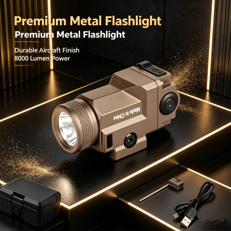 Linterna LED de metal con riel - Outdoor Adventure Hobbies reseña y precio