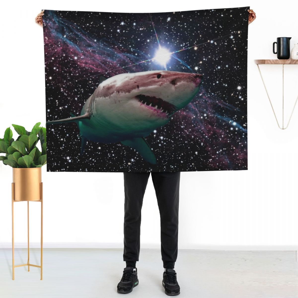 Manta de peluche Space Shark,  - Space Blanket Heavy reseña y precio