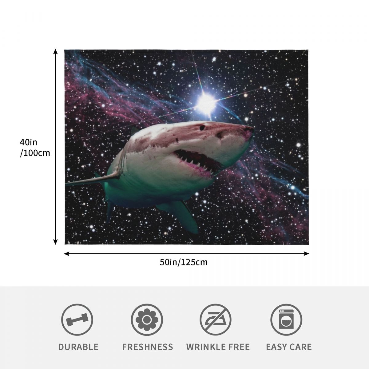 Manta de peluche Space Shark,  - Space Blanket Heavy reseña y precio