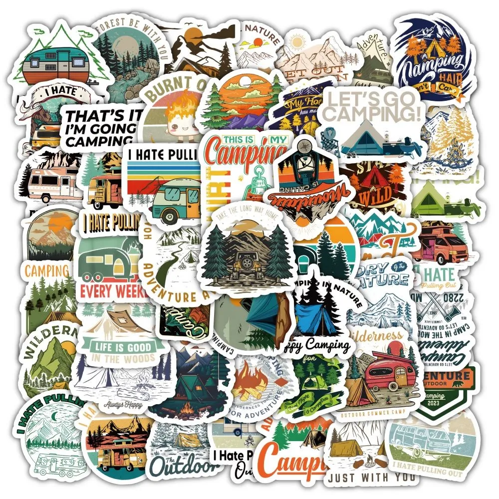 Juego de pegatinas estilo Camp - Outdoor Adventure Stores reseña y precio